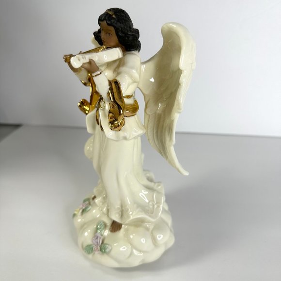 African American Vintage Angel Ceramic with Lyre/Violin (Musical) - Picture 4 of 10
